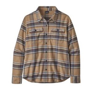 Patagonia Fjord Flannel Shirt Medium in Bearfoot Tan